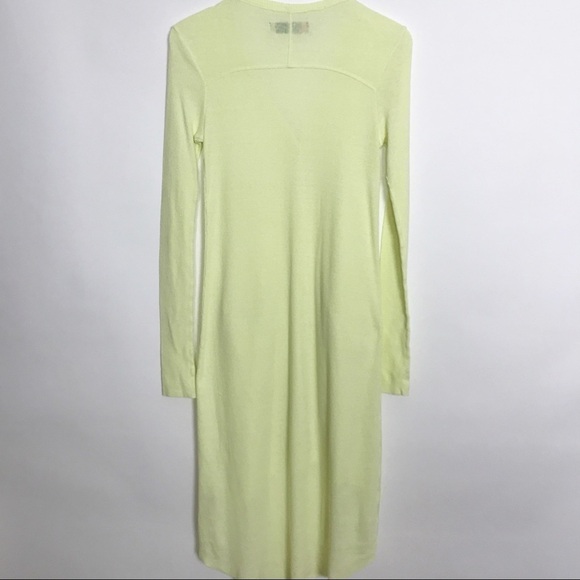 Free People Beach hi lo yellow cardigan pockets M - Picture 5 of 8